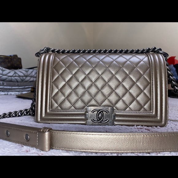 CHANEL Bags Chanel Boy Bag Iridescent Bronze Poshmark